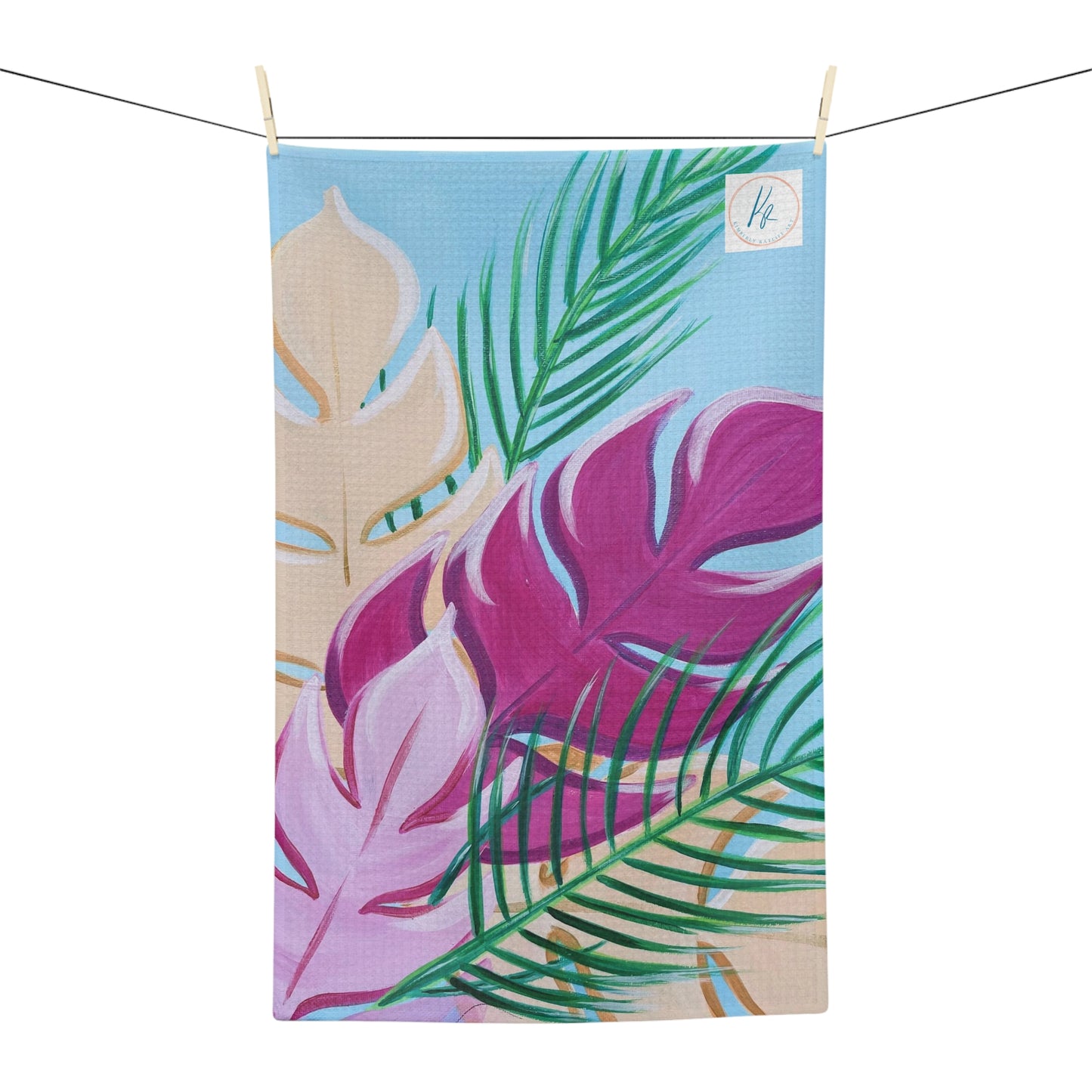 Hawaiian Leaves Soft Tea Towel