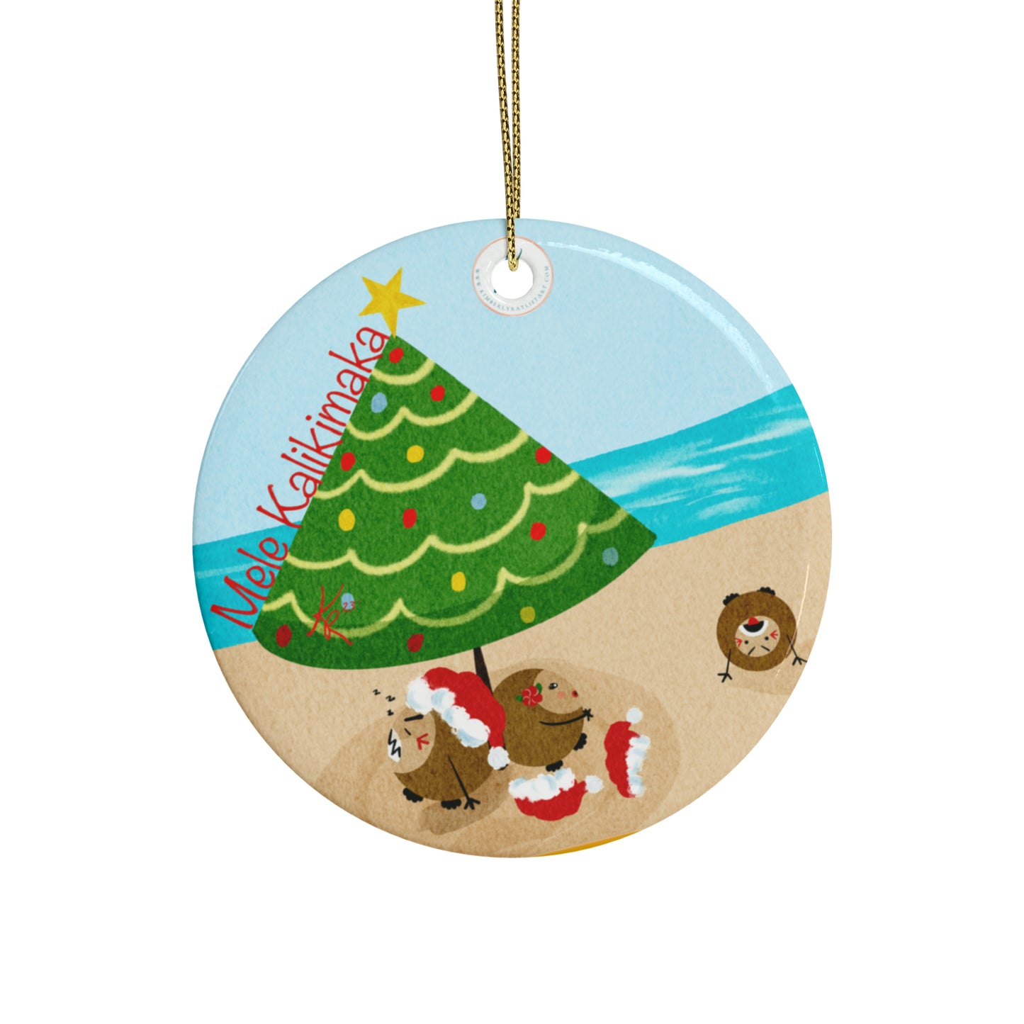 #4 Coconut Family Christmas Ceramic Ornaments (1pcs, 5pcs, 10pcs, 20pcs)