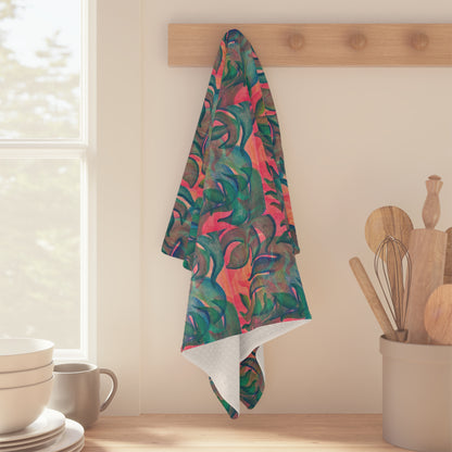 Monstera Frenzy  Soft Tea Towel