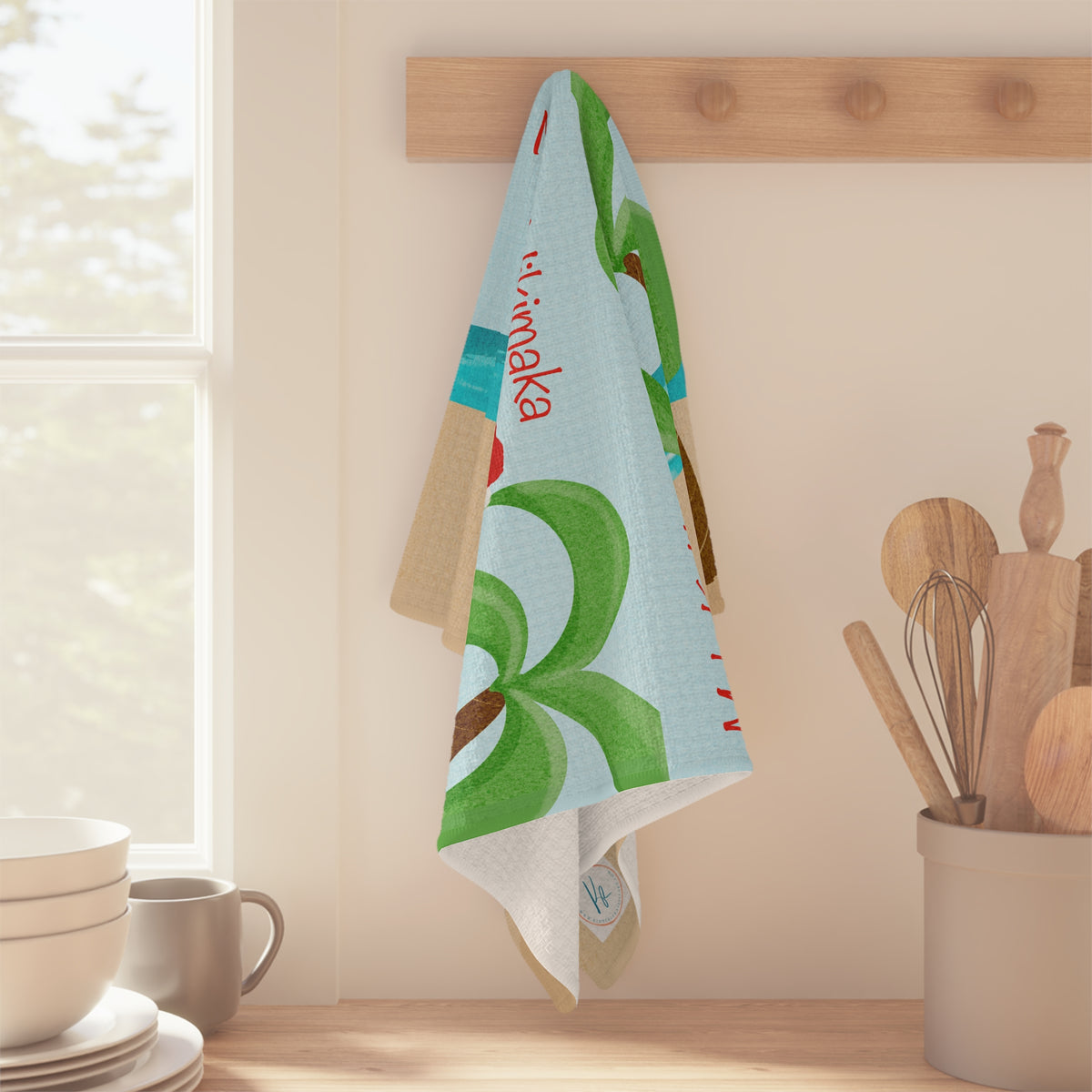 Coconut Family Christmas Palm Soft Tea Towel