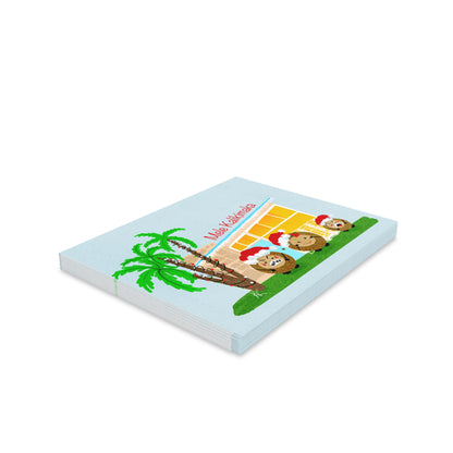 Mele Kalikimaka Coconut Family (son) Blank Greeting cards (8, 16, and 24 pcs)