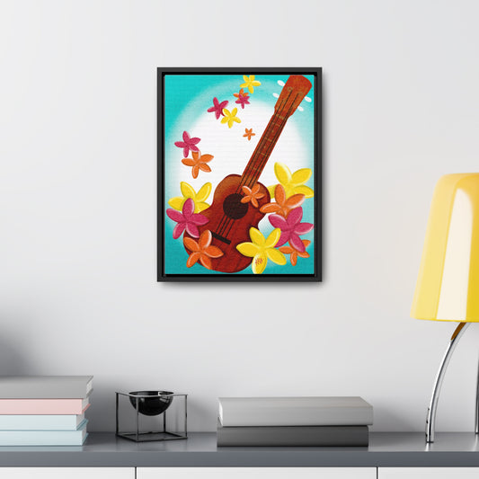 Ukulele Dreams canvas print, framed