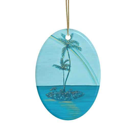 Kahala Beach Island Ceramic Ornaments (1pcs, 5pcs, 10pcs)