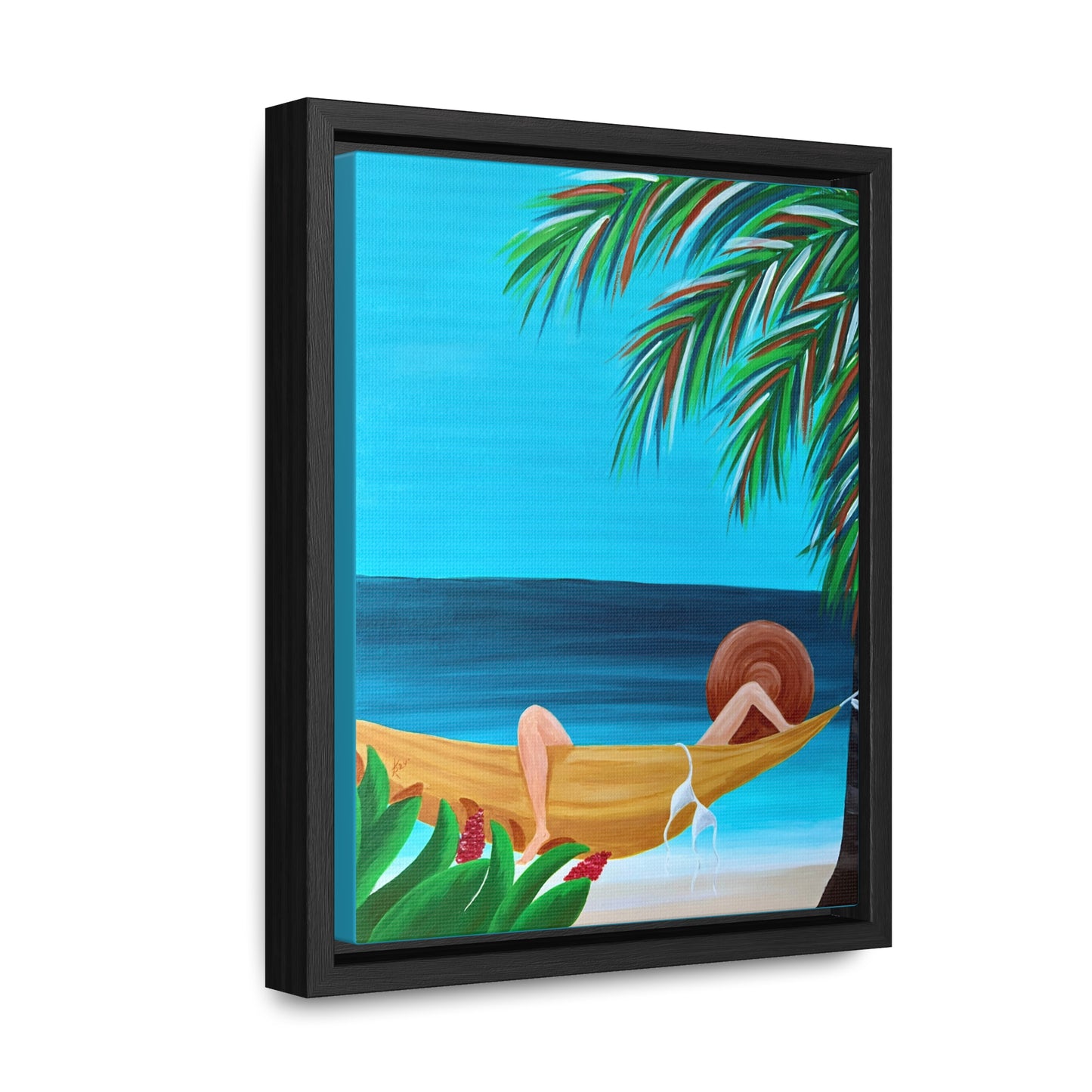 Lazy Day canvas print, framed