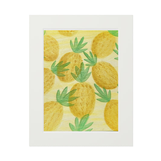 Pineapples matted print