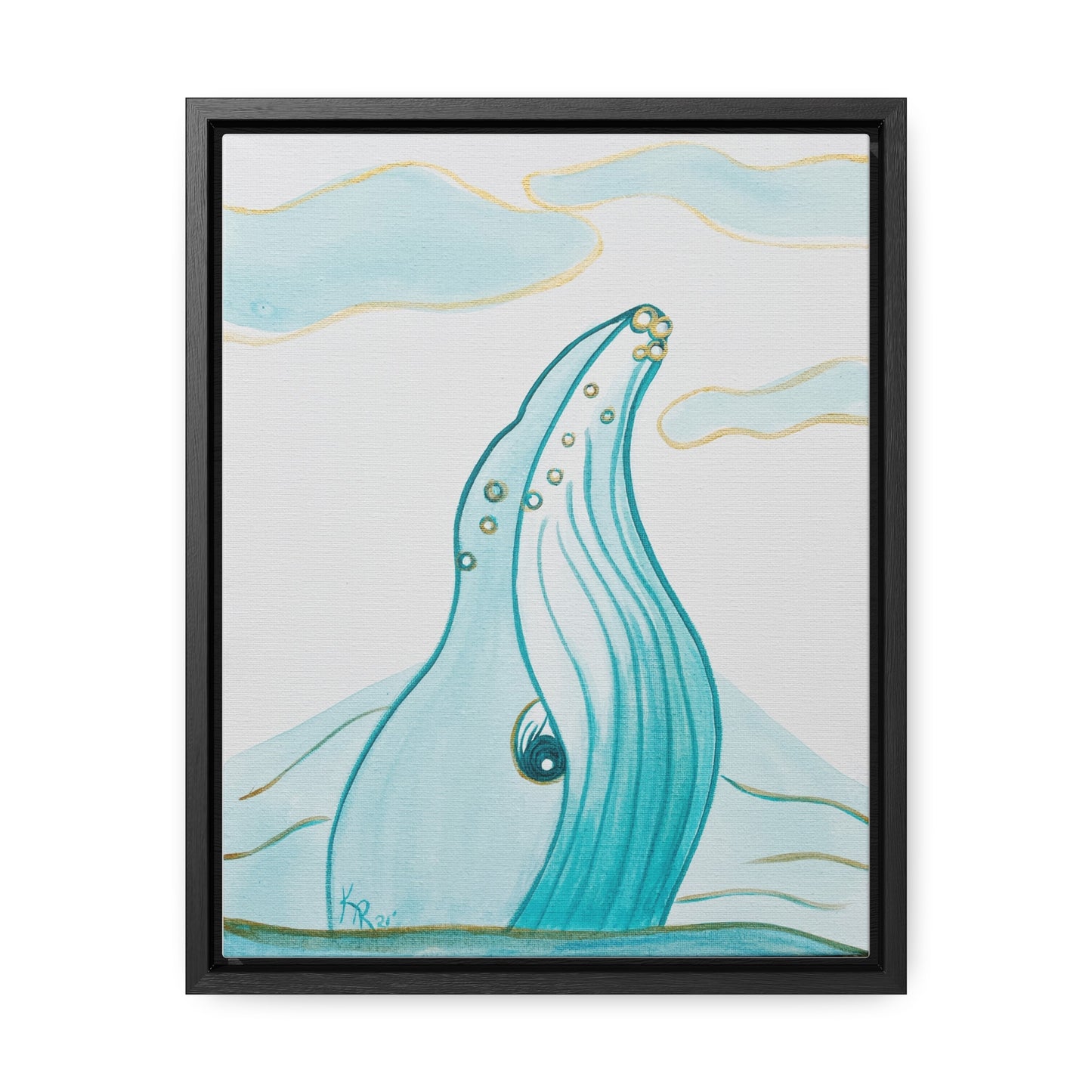 Dreamy Whale, Canvas, Framed