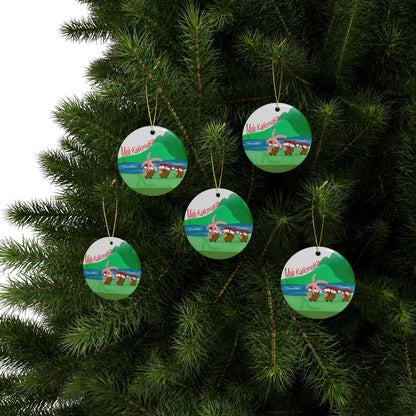 #2 Coconut Family Christmas Ceramic Ornaments (1pcs, 5pcs, 10pcs)