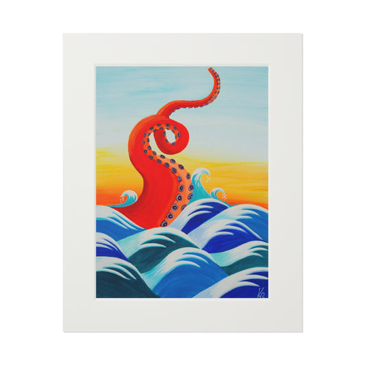 Red Tentacle 11x14" Mat Giclee Prints