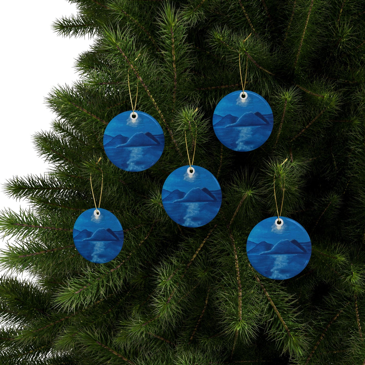 Blue Kauai Ceramic Ornaments (1pcs, 5pcs, 10pcs)