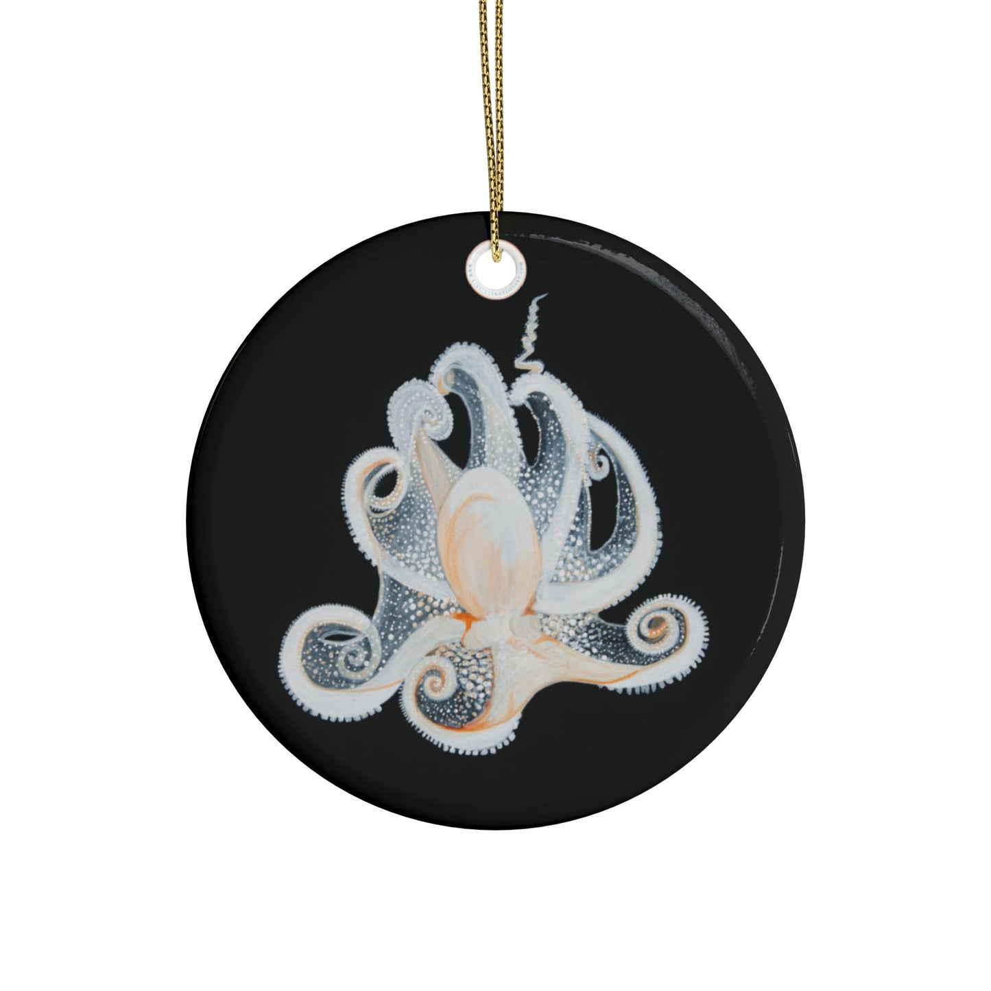 White Octopus Ceramic Ornaments (1pcs, 5pcs, 10pcs)