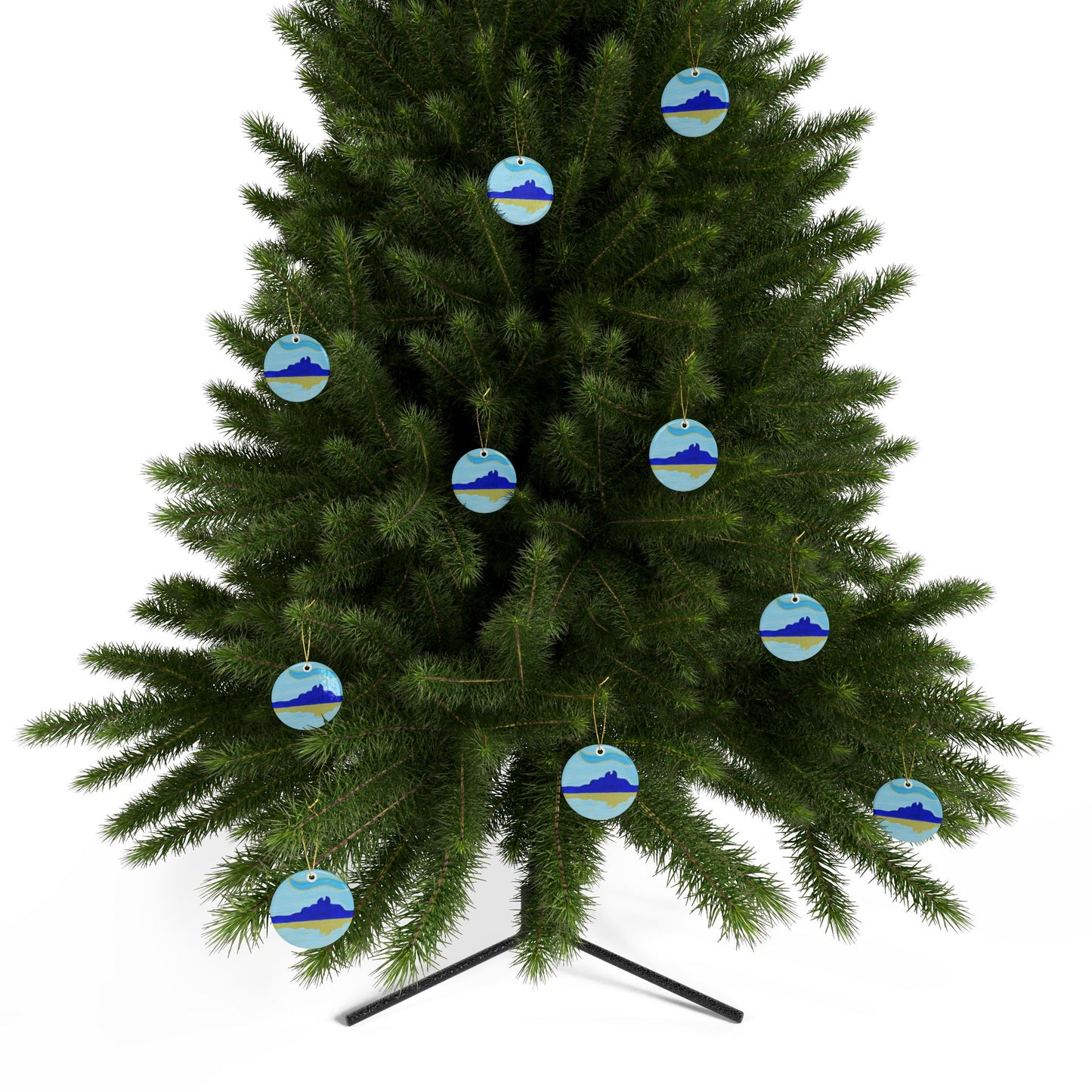 Blue Bora Bora Ceramic Ornaments (1pcs, 5pcs, 10pcs)