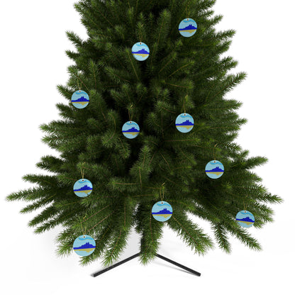 Blue Bora Bora Ceramic Ornaments (1pcs, 5pcs, 10pcs)