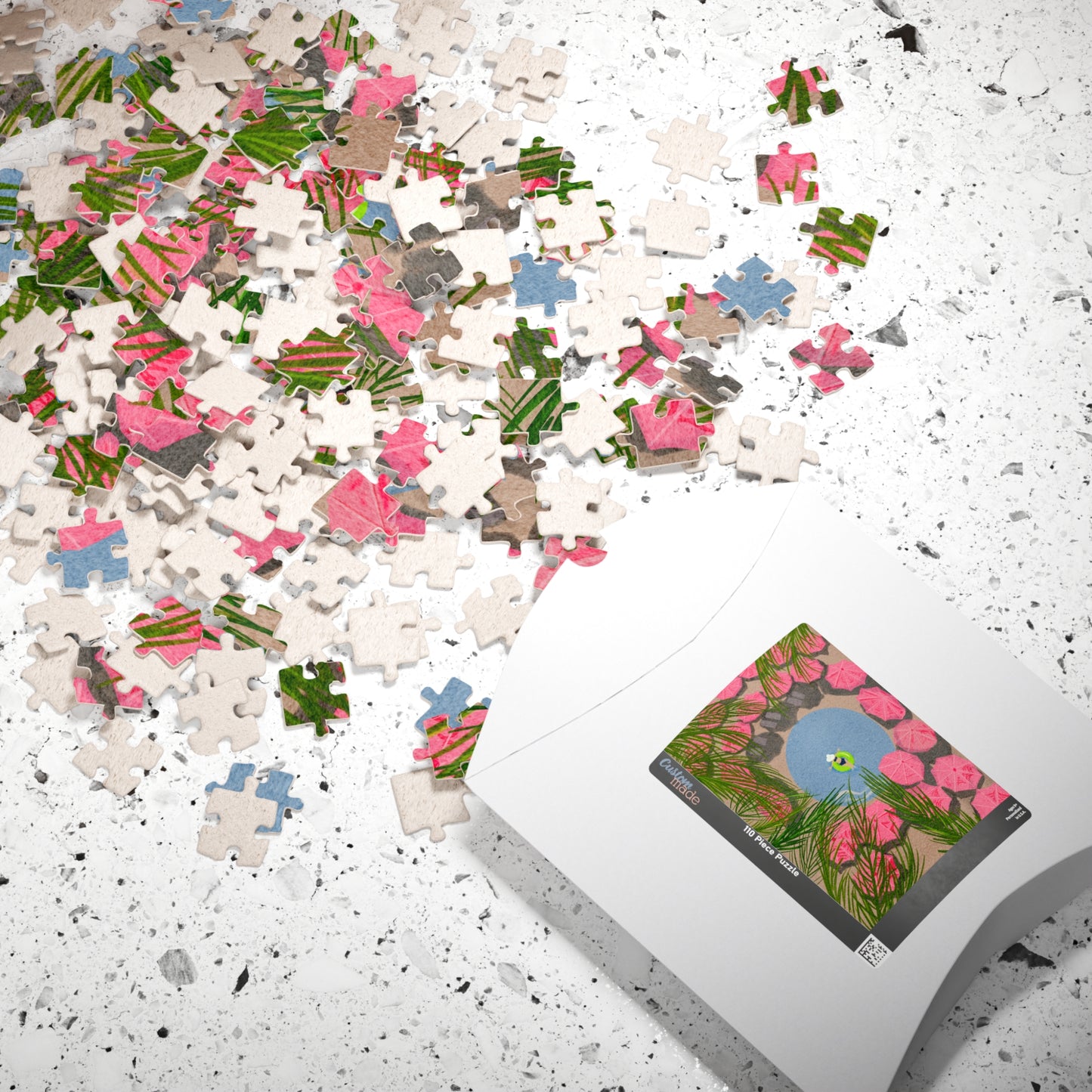 Royal Hawaiian Pool 110-Piece Jigsaw Puzzle — Tropical Pink Palace Keepsake