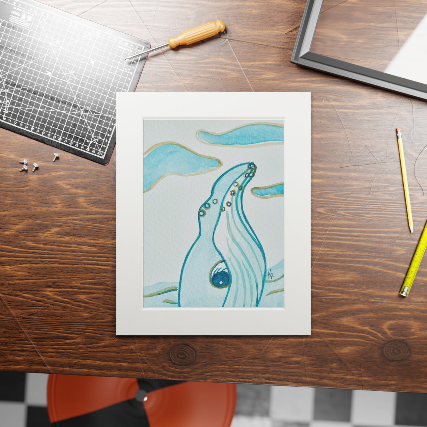 Dreamy Whale 11x14" Giclee Prints