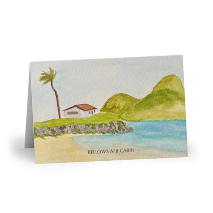 Bellows AFB Cabin Blank Note Cards (1 or 10-pcs)