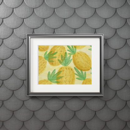 Pineapples matted print