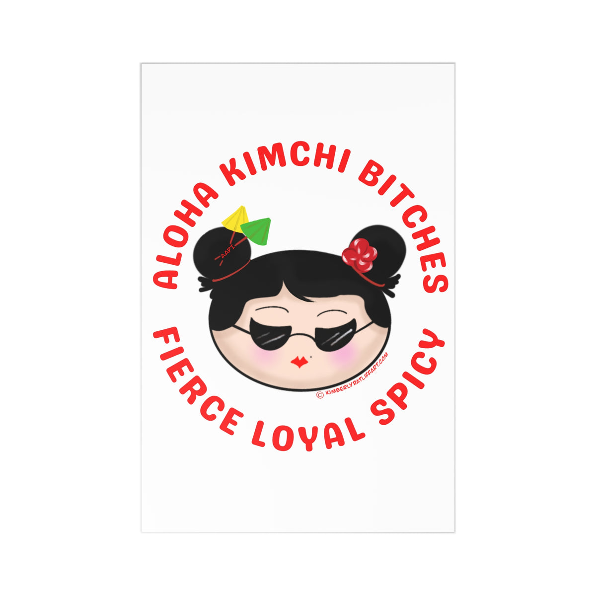 SPICY Aloha Kimchi B****** Post Cards (7 pc.)