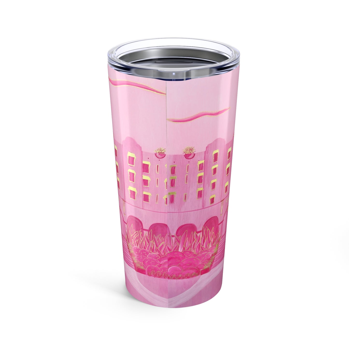Royal Hawaiian Resort Pink Monochrome 20oz Tumbler — Insulated Stainless Steel