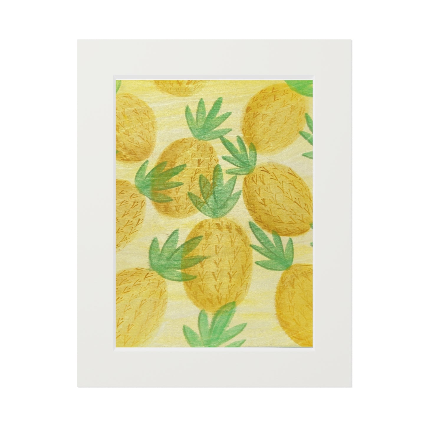 Pineapples matted print