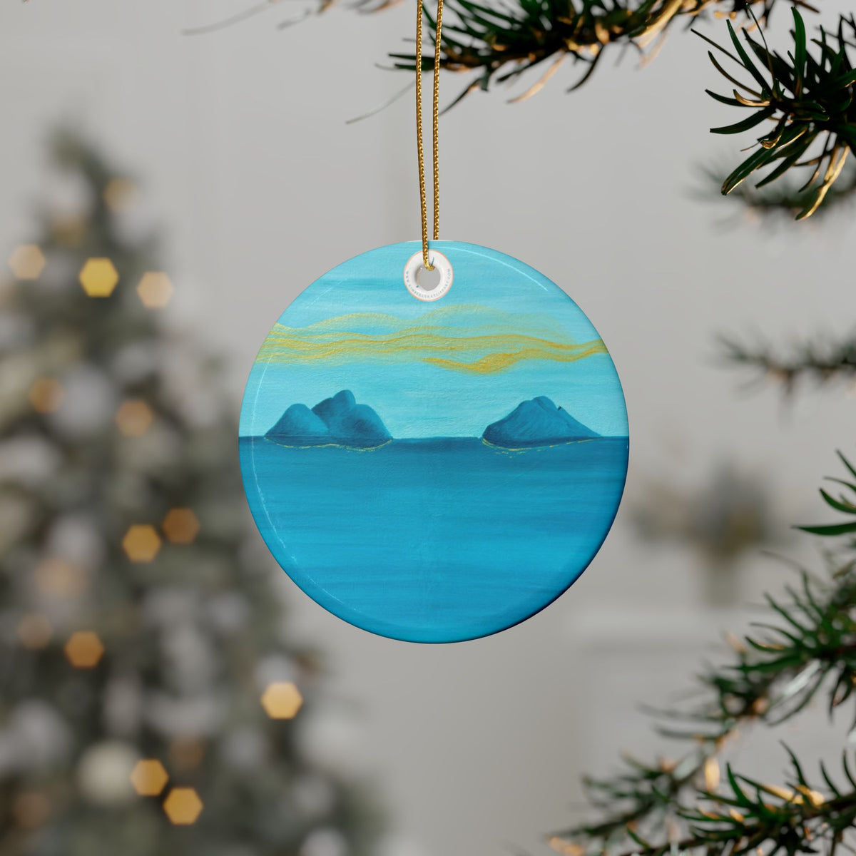 NāMokulua Islands Ceramic Ornaments (1pcs, 5pcs, 10pcs)