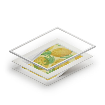 Pineapples matted print