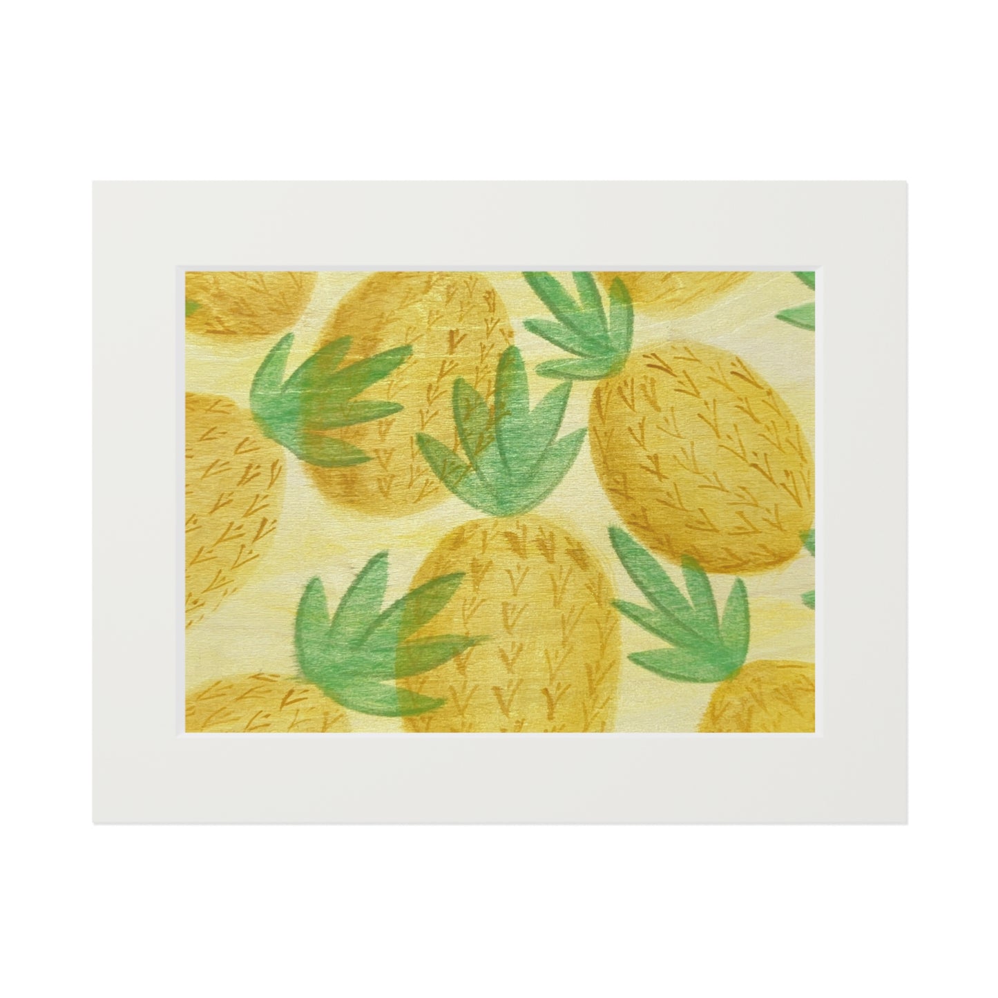 Pineapples matted print