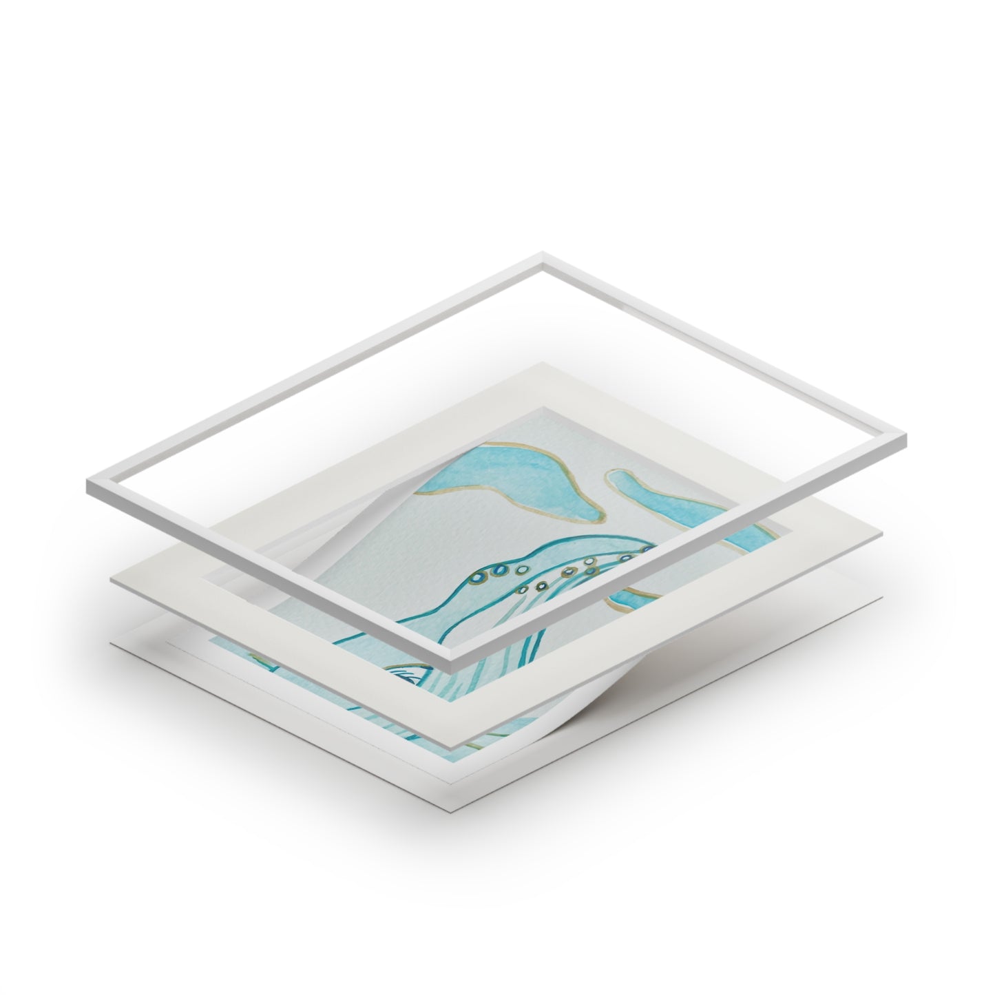 Dreamy Whale 11x14" Mat Giclee Prints