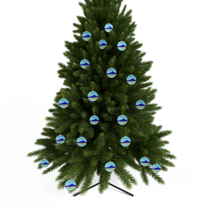 Blue Bora Bora Ceramic Ornaments (1pcs, 5pcs, 10pcs, 20pcs)
