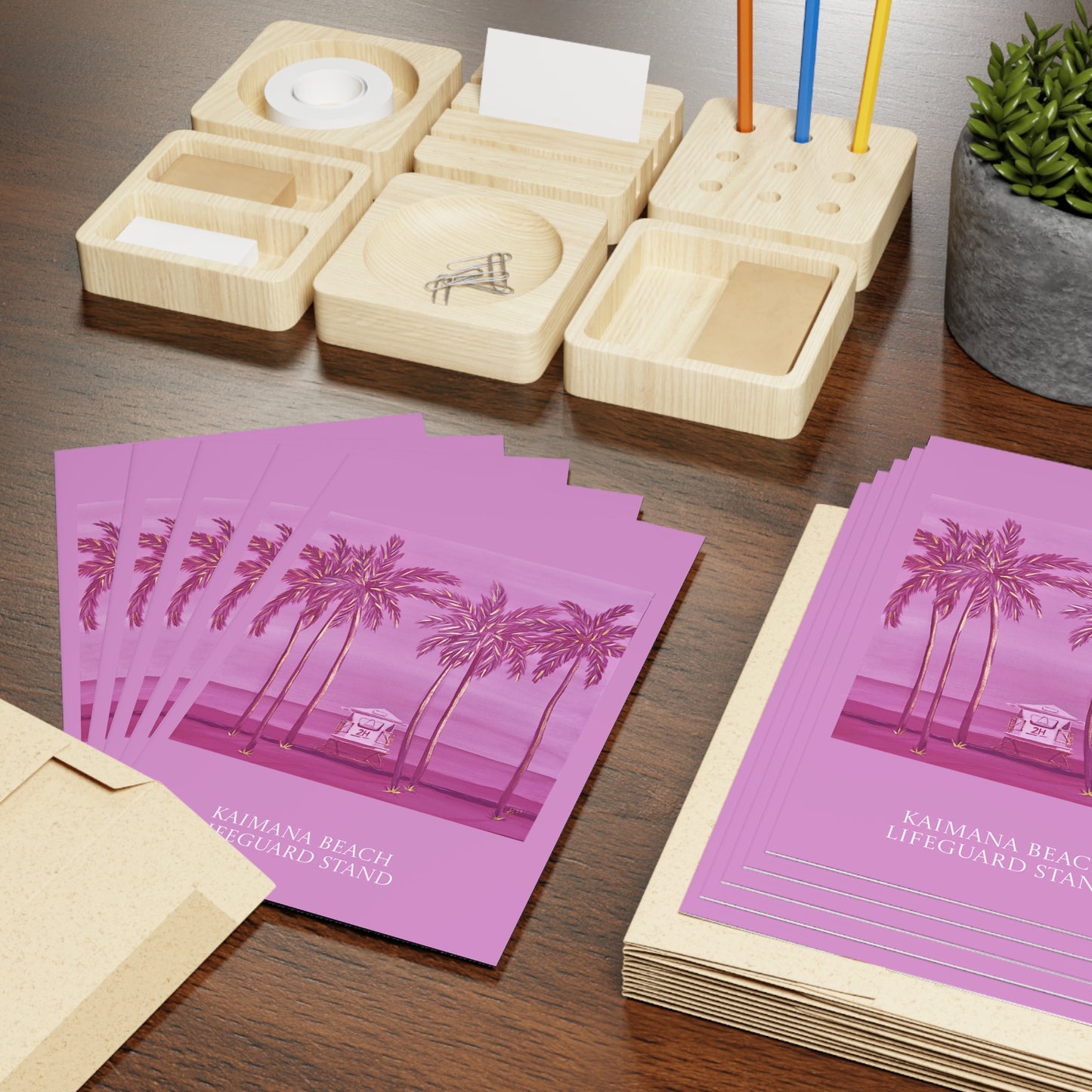 Kaimana Beach Note Cards (1 or 10-pcs)