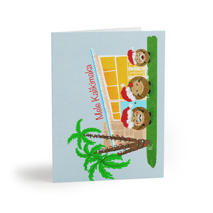 Mele Kalikimaka Coconut Family (son) Blank Greeting cards (8, 16, and 24 pcs)