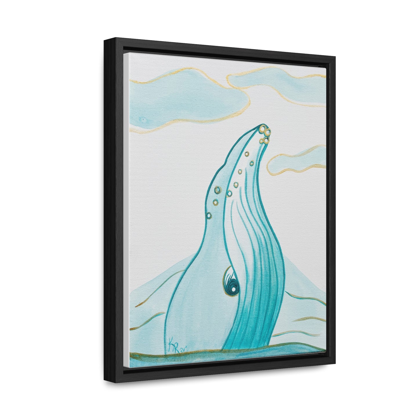 Dreamy Whale, Canvas, Framed