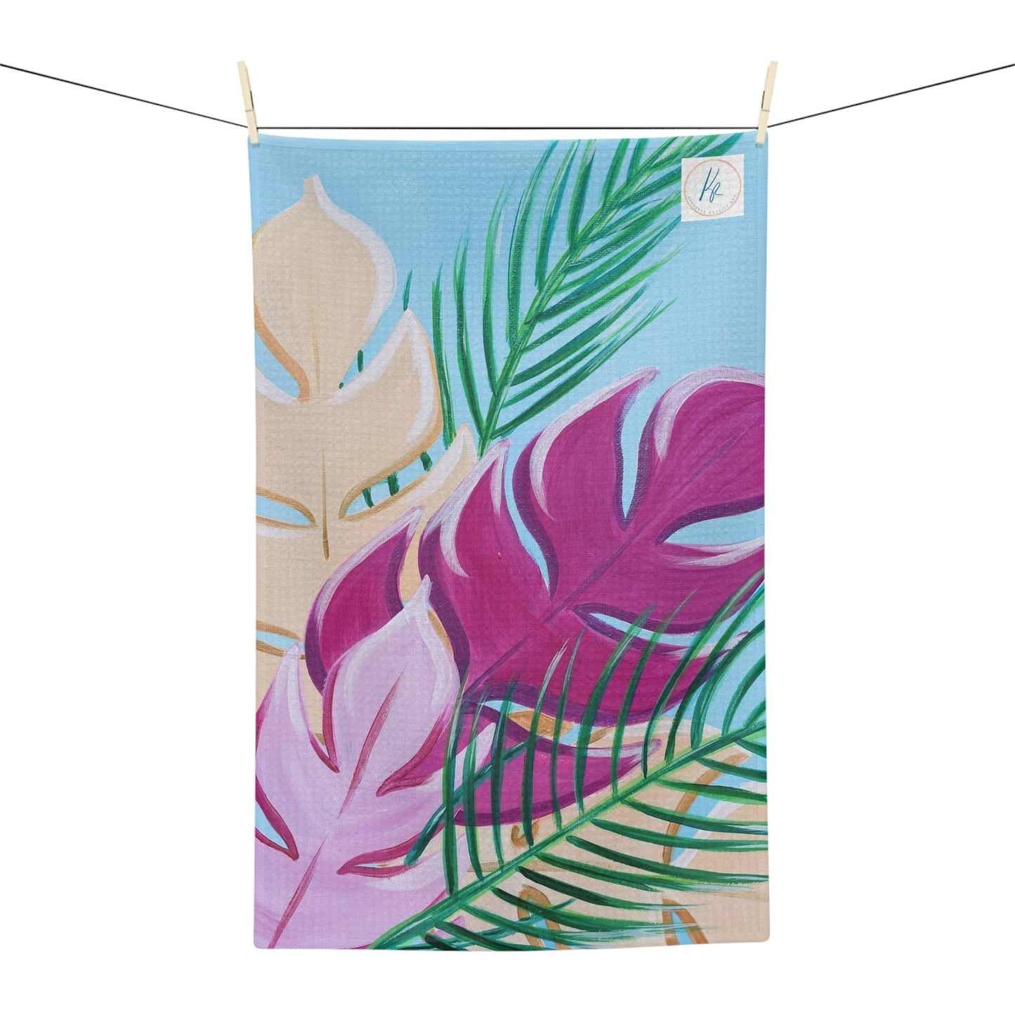 Hawaiian Leaves Soft Tea Towel