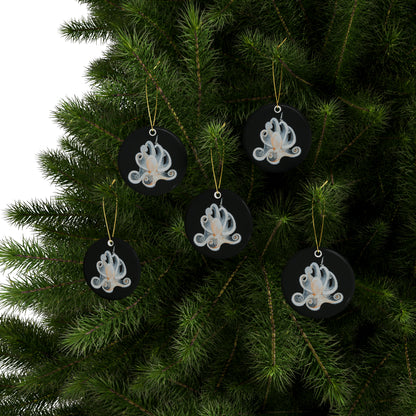 White Octopus Ceramic Ornaments (1pcs, 5pcs, 10pcs, 20pcs)