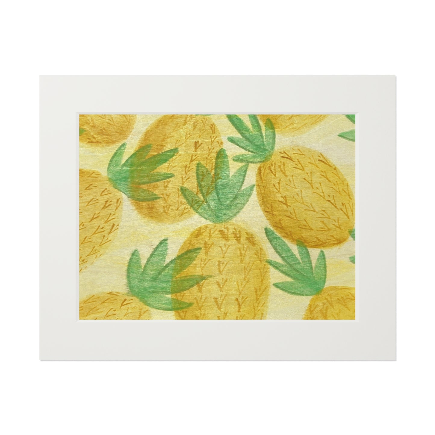 Pineapples matted print