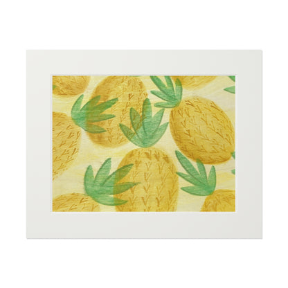 Pineapples matted print