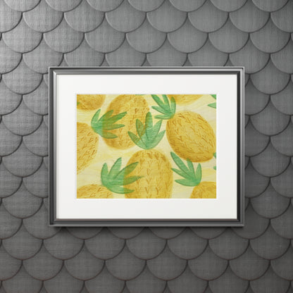 Pineapples matted print