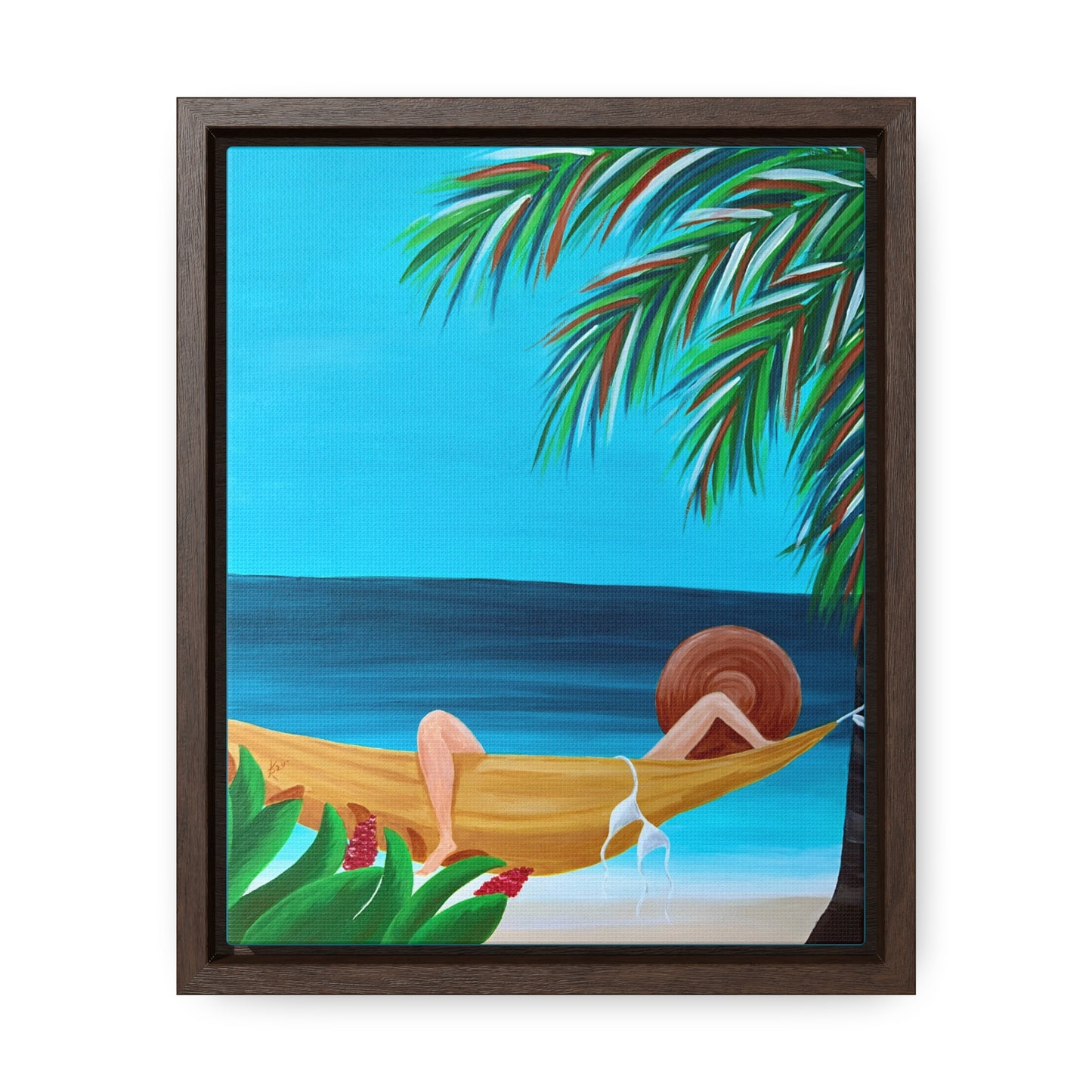 Lazy Day canvas print, framed