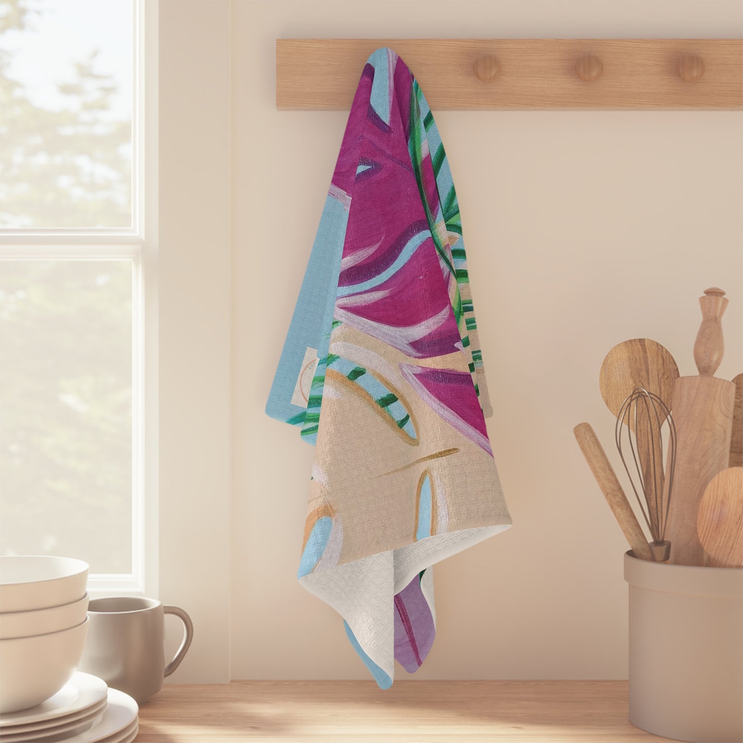 Hawaiian Leaves Soft Tea Towel