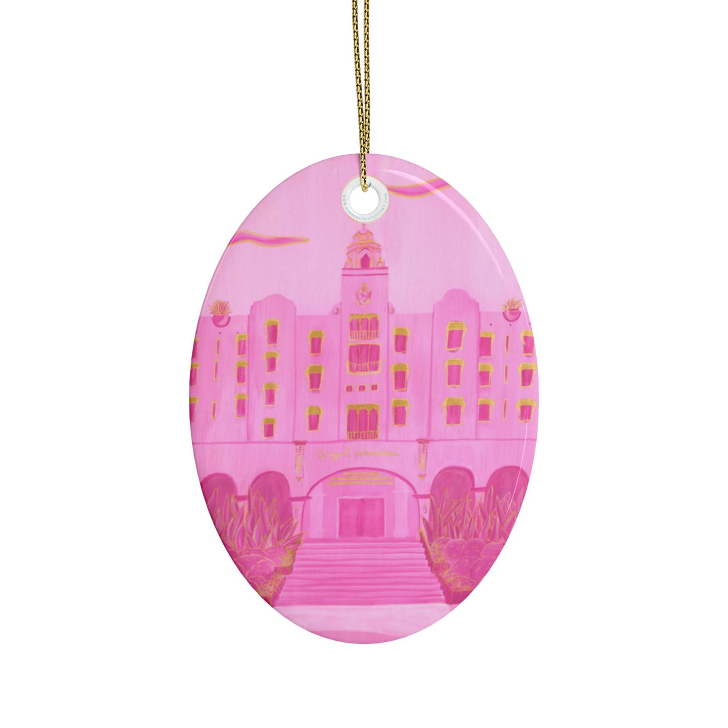 Royal Hawaiian Hotel Ceramic Ornaments (1pcs, 5pcs, 10pcs)