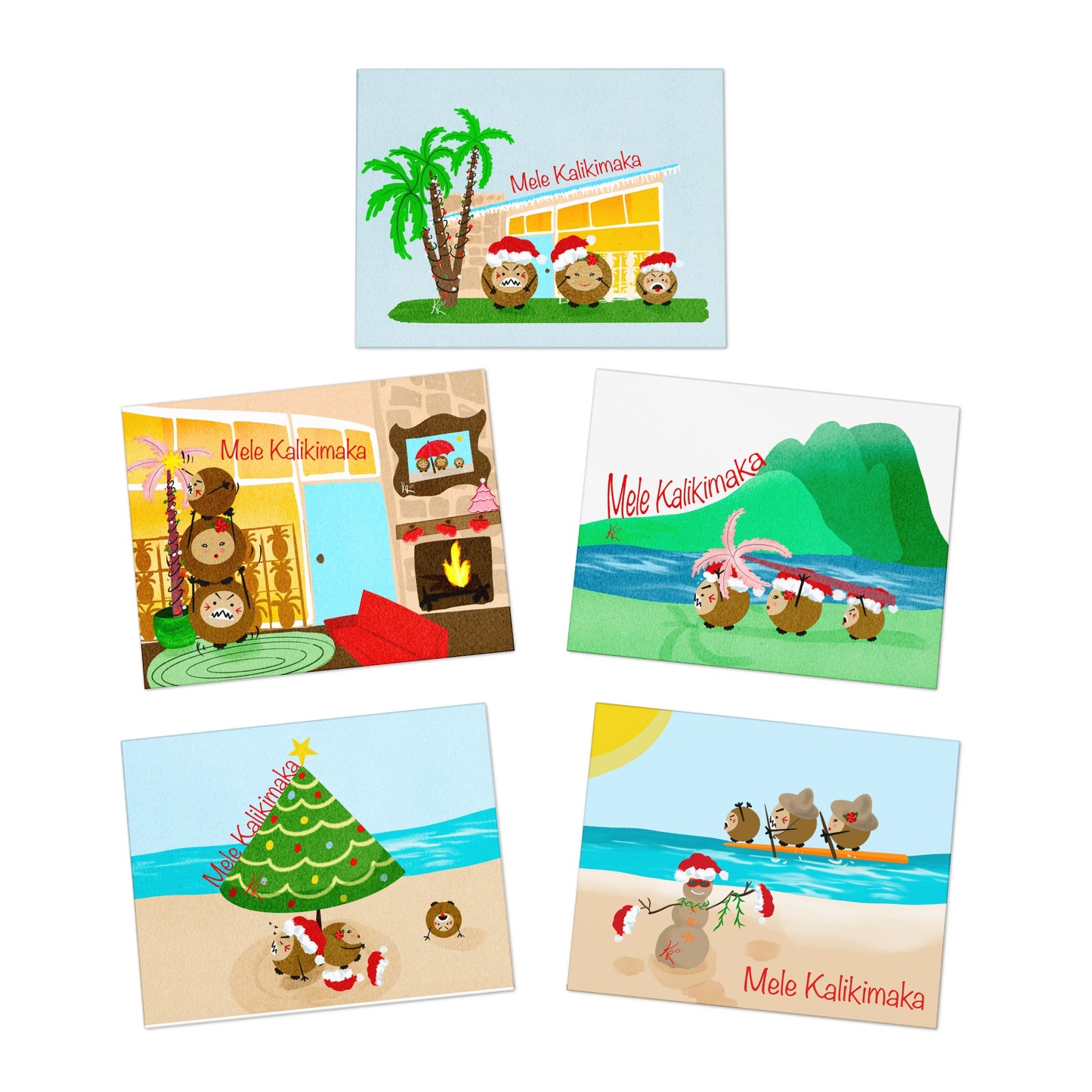 Coconut Family Christmas (5-Pack)