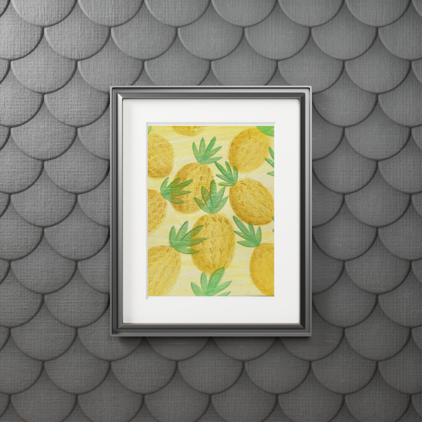 Pineapples matted print
