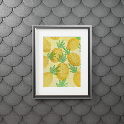 Pineapples matted print
