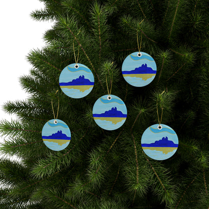 Blue Bora Bora Ceramic Ornaments (1pcs, 5pcs, 10pcs, 20pcs)