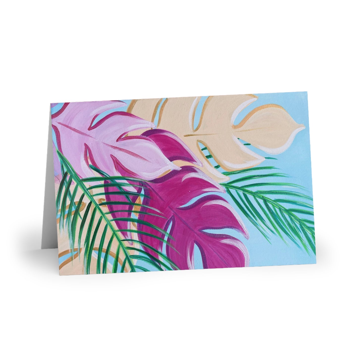 Hawaiian Leaves Greeting Cards