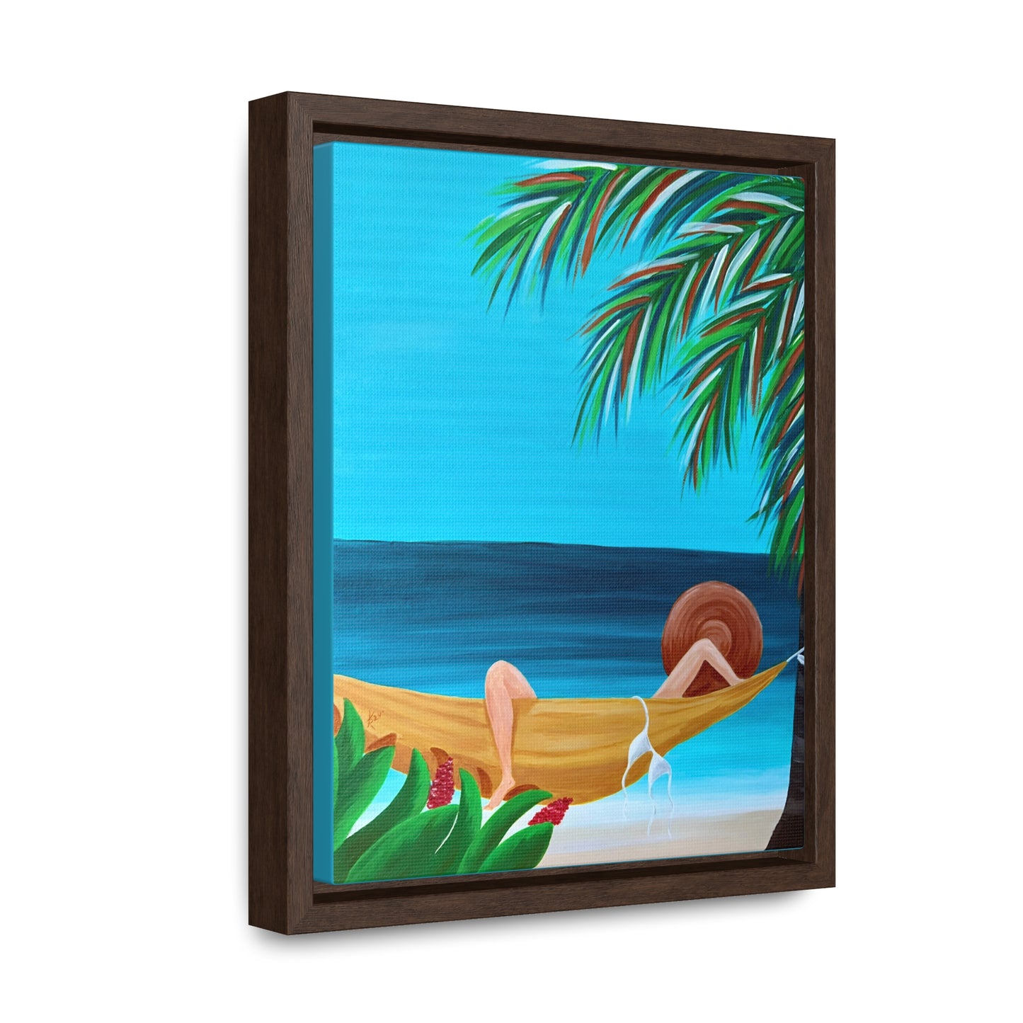 Lazy Day canvas print, framed