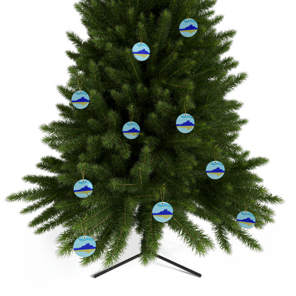 Blue Bora Bora Ceramic Ornaments (1pcs, 5pcs, 10pcs, 20pcs)