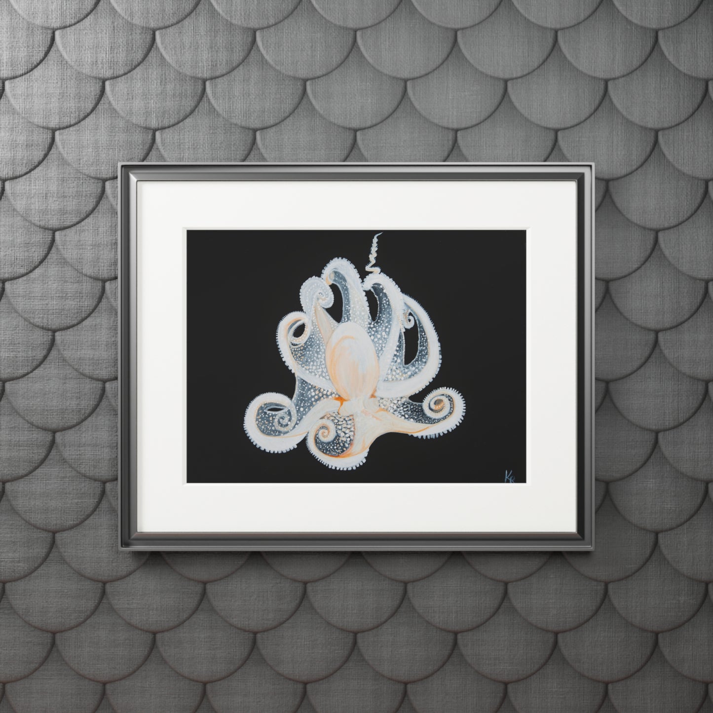 White Octopus 11x14" Mat Giclee Prints