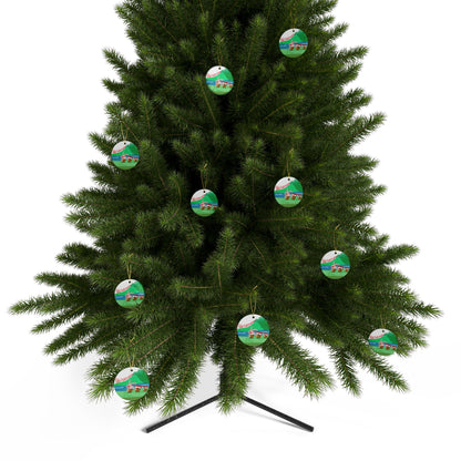 #2 Coconut Family Christmas Ceramic Ornaments (1pcs, 5pcs, 10pcs, 20pcs)