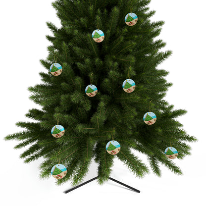 #4 Coconut Family Christmas Ceramic Ornaments (1pcs, 5pcs, 10pcs, 20pcs)