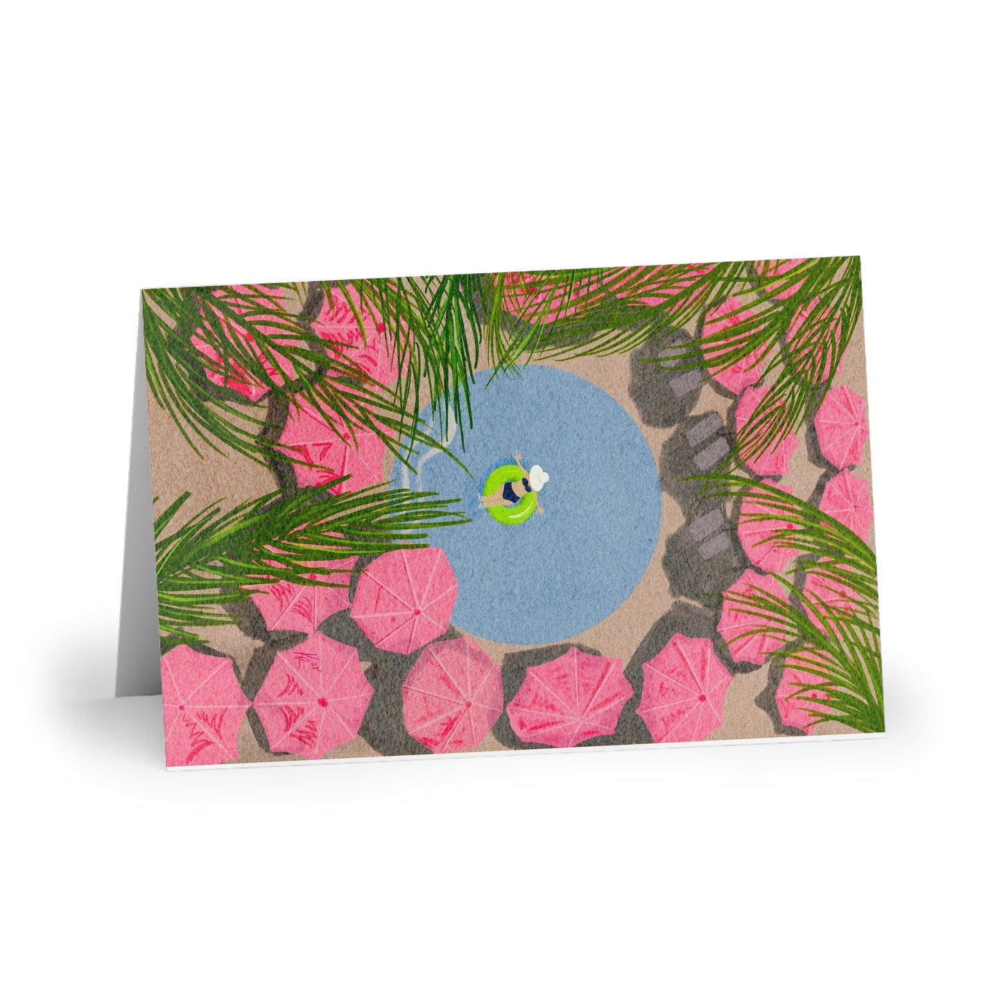 The Royal Hawaiian Pool, Blank Note Cards (1 or 10-pcs)